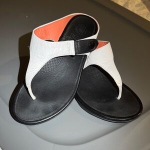 Fitflop Black and White Sandals